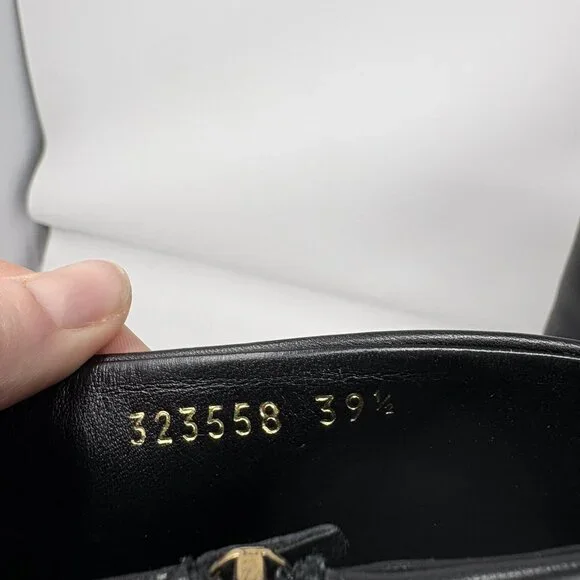 Gucci Goldie Leather Heel Ankle Boots Black Size 39.5 / 9.5 - Picture 12 of 15